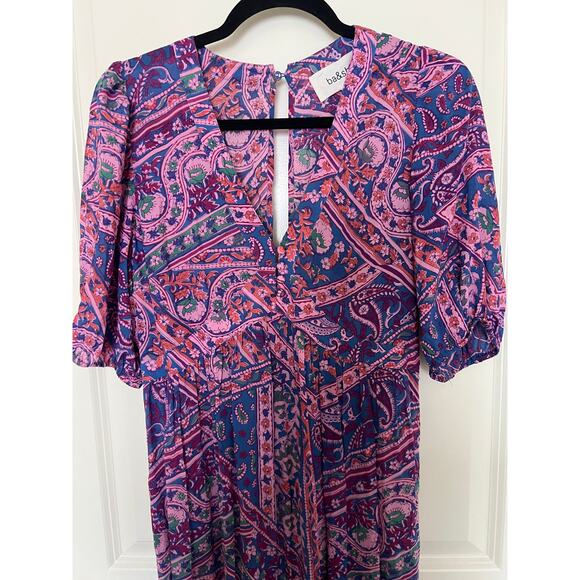BA&SH Franky Dress In Blue Small - Picture 4 of 5